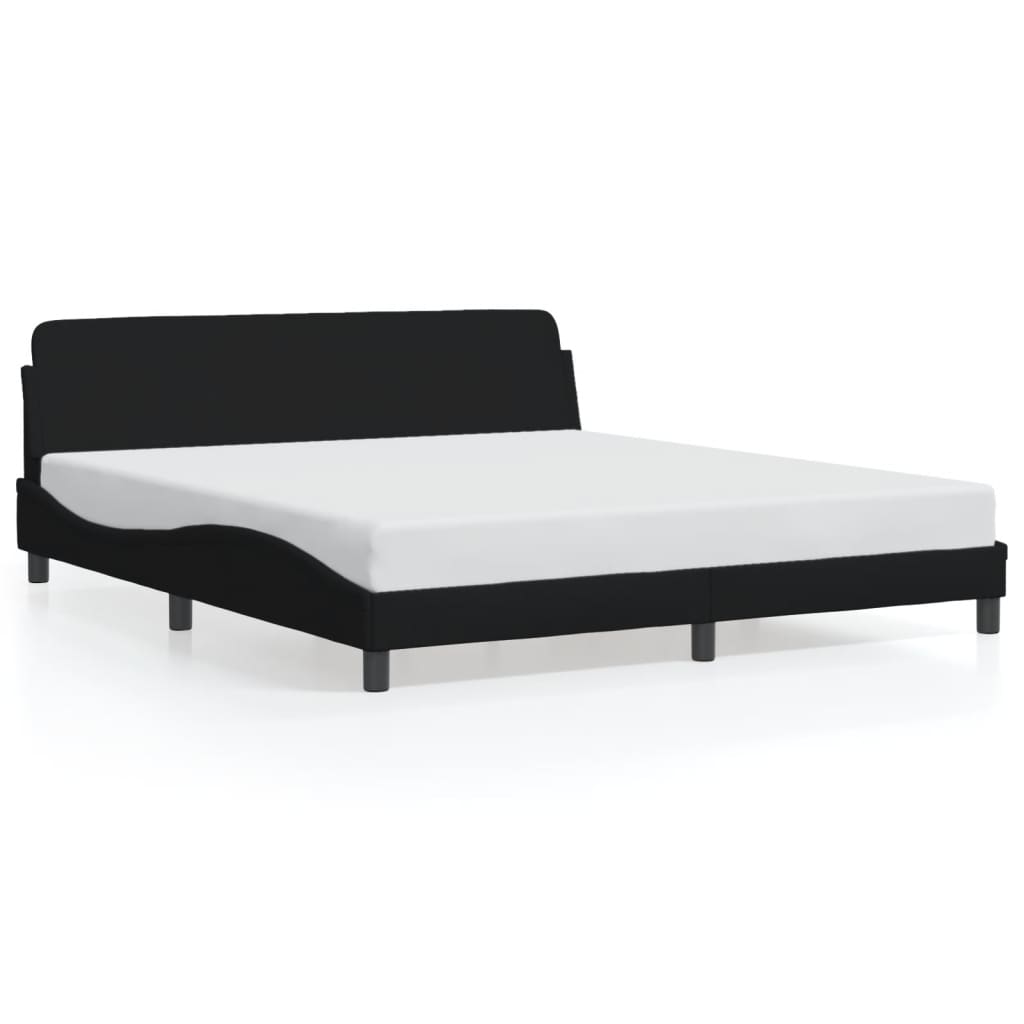 Bettgestell "Dover" Schwarz 160x200 cm Stoff