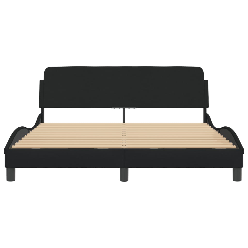 Bettgestell "Dover" Schwarz 160x200 cm Stoff