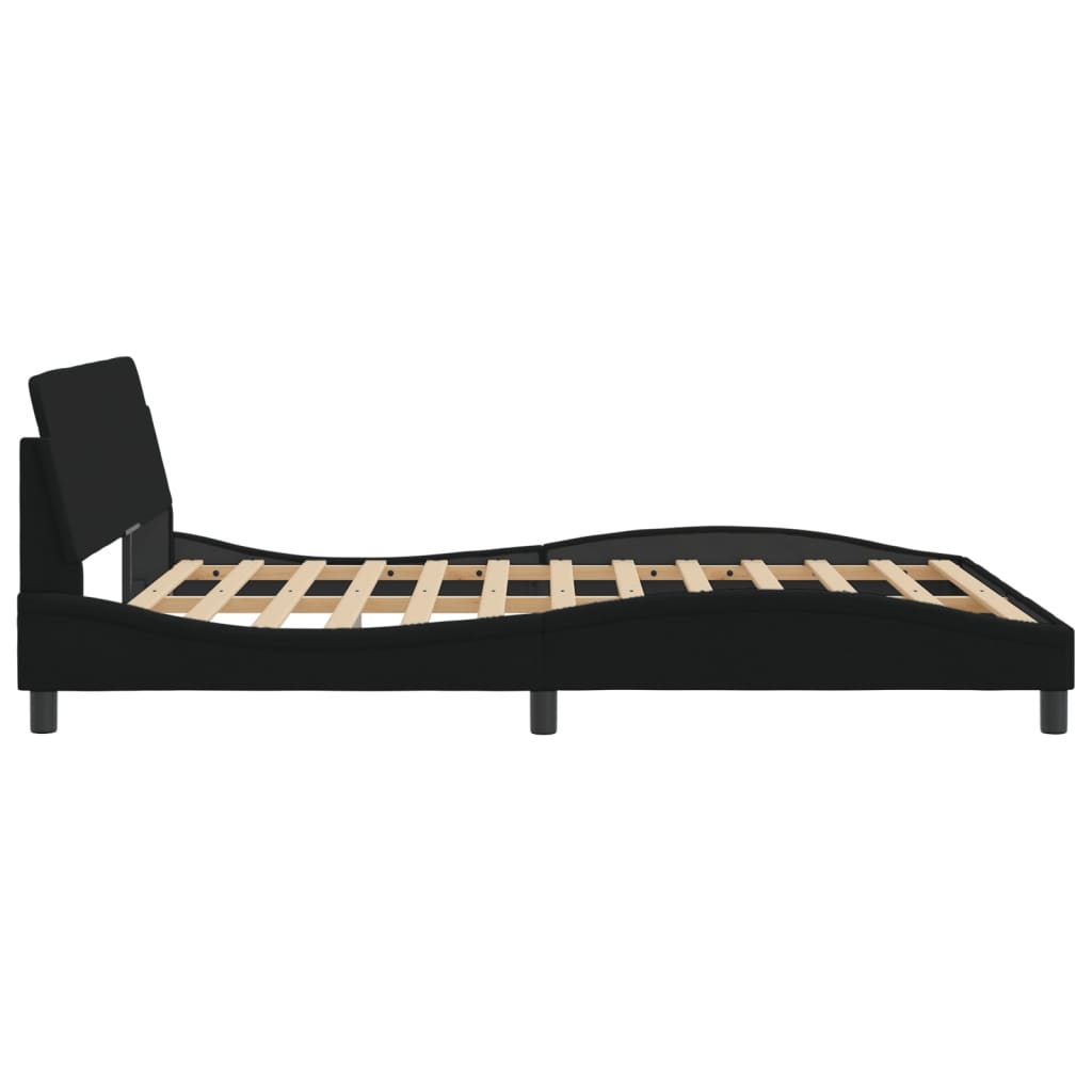 Bettgestell "Dover" Schwarz 160x200 cm Stoff