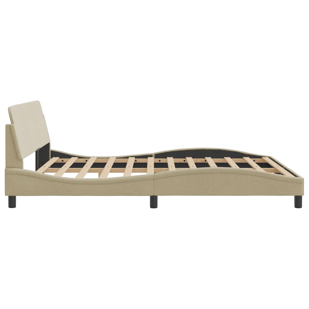 Bettgestell "Dover" Creme 160x200 cm Stoff