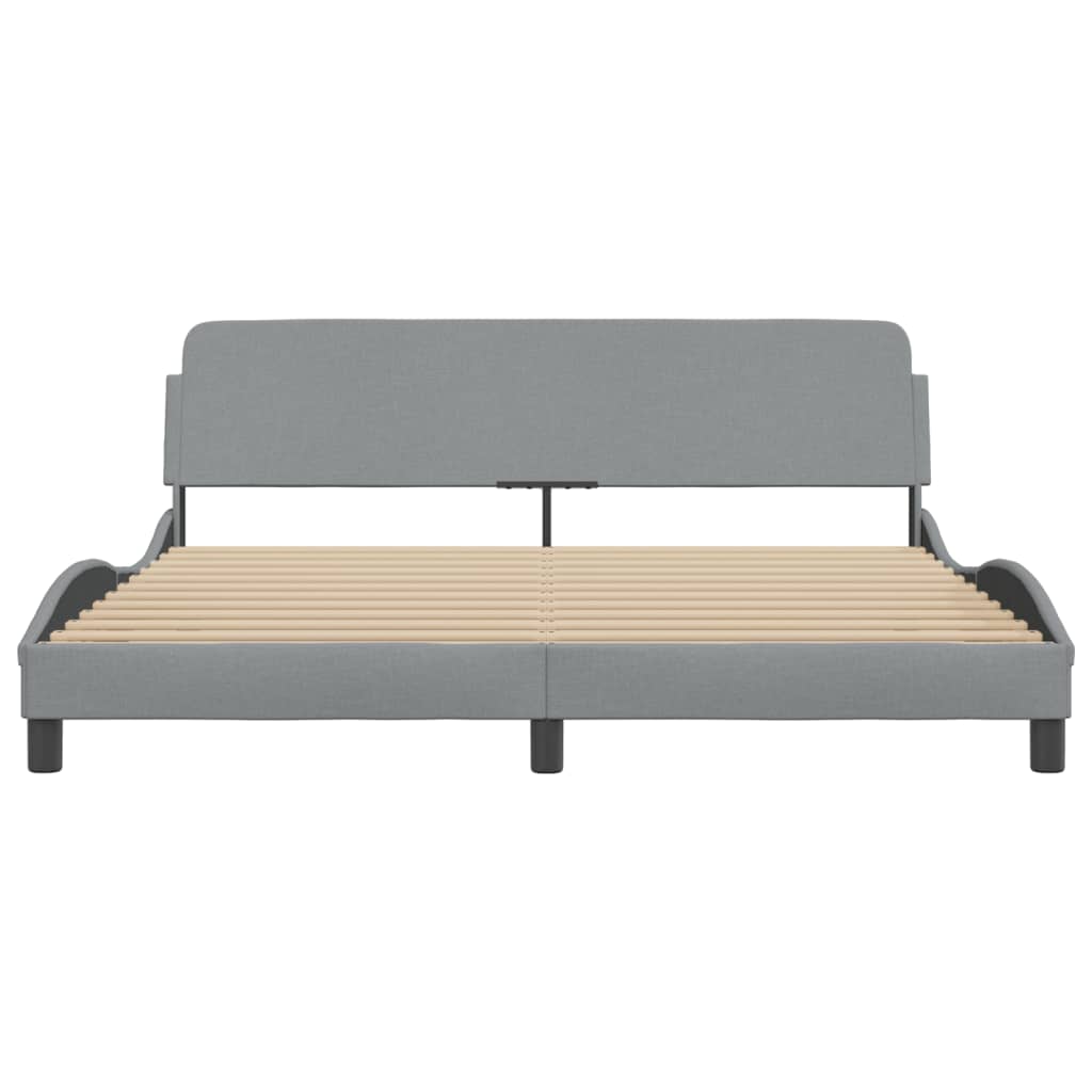 Bettgestell "Dover" Hellgrau 180x200 cm Stoff