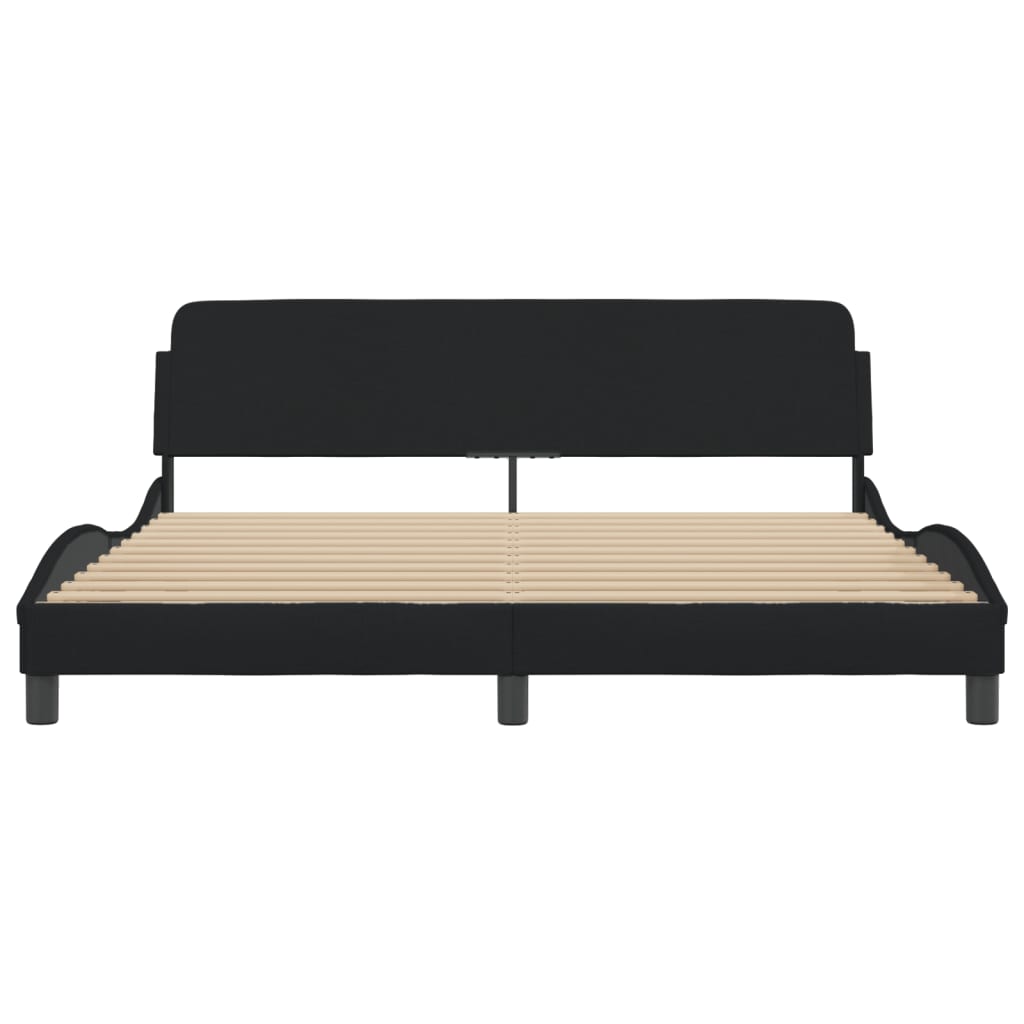 Bettgestell "Dover" Schwarz 180x200 cm Stoff