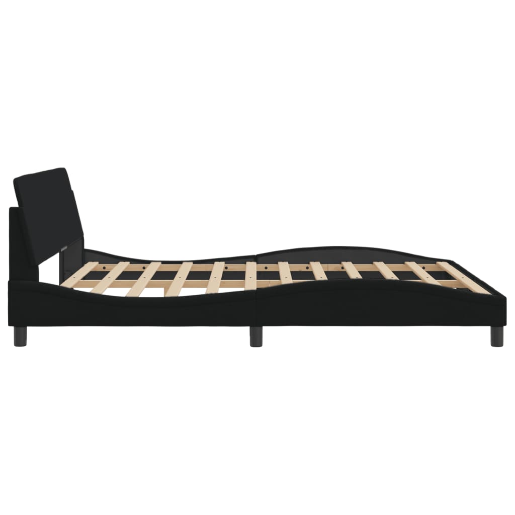 Bettgestell "Dover" Schwarz 180x200 cm Stoff