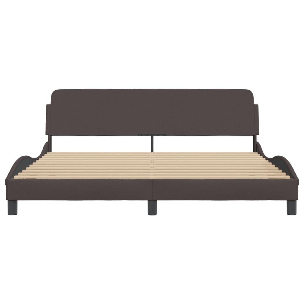 Bettgestell "Dover" Dunkelbraun 180x200 cm Stoff