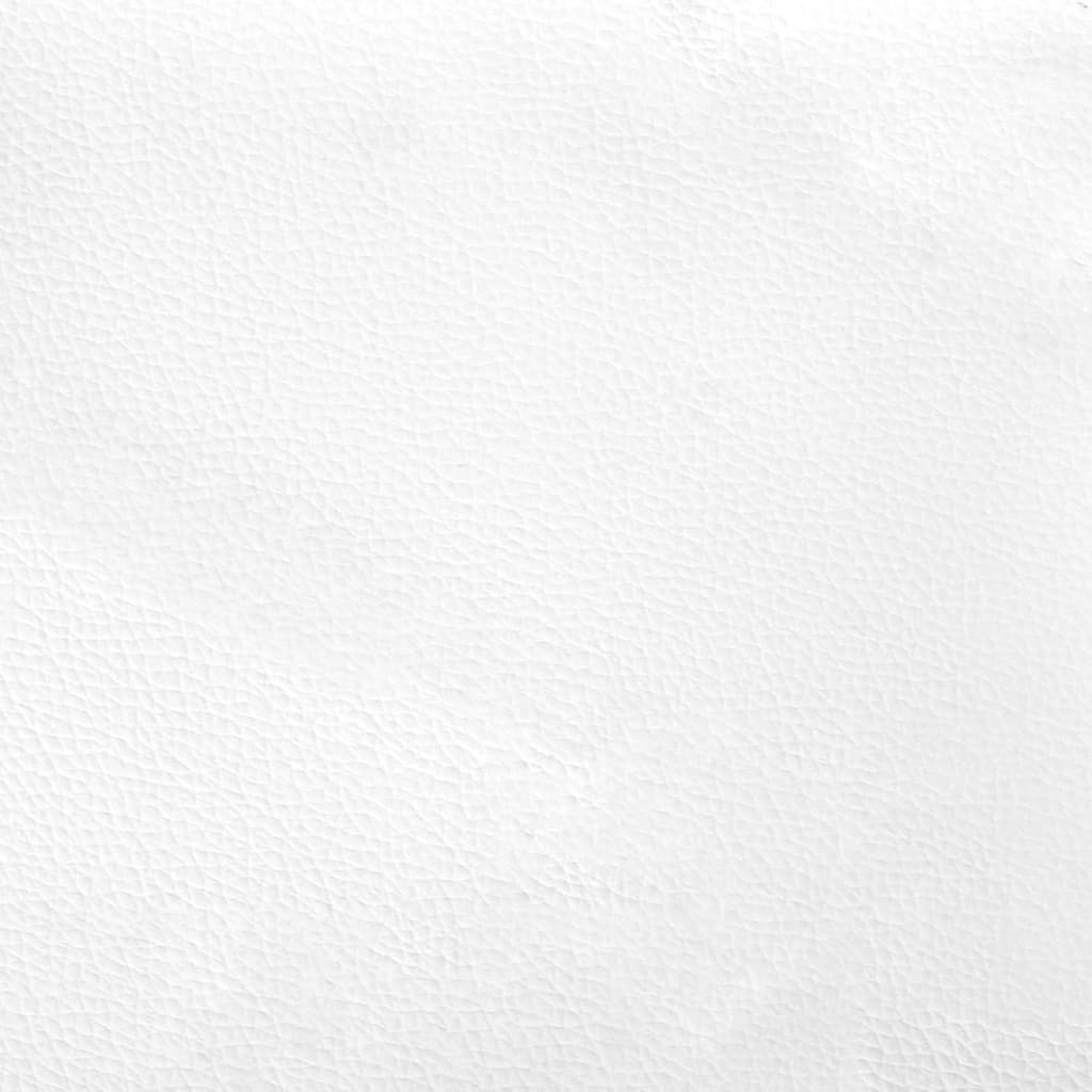 Cadre de lit "Dover" blanc et noir 180x200 cm simili cuir