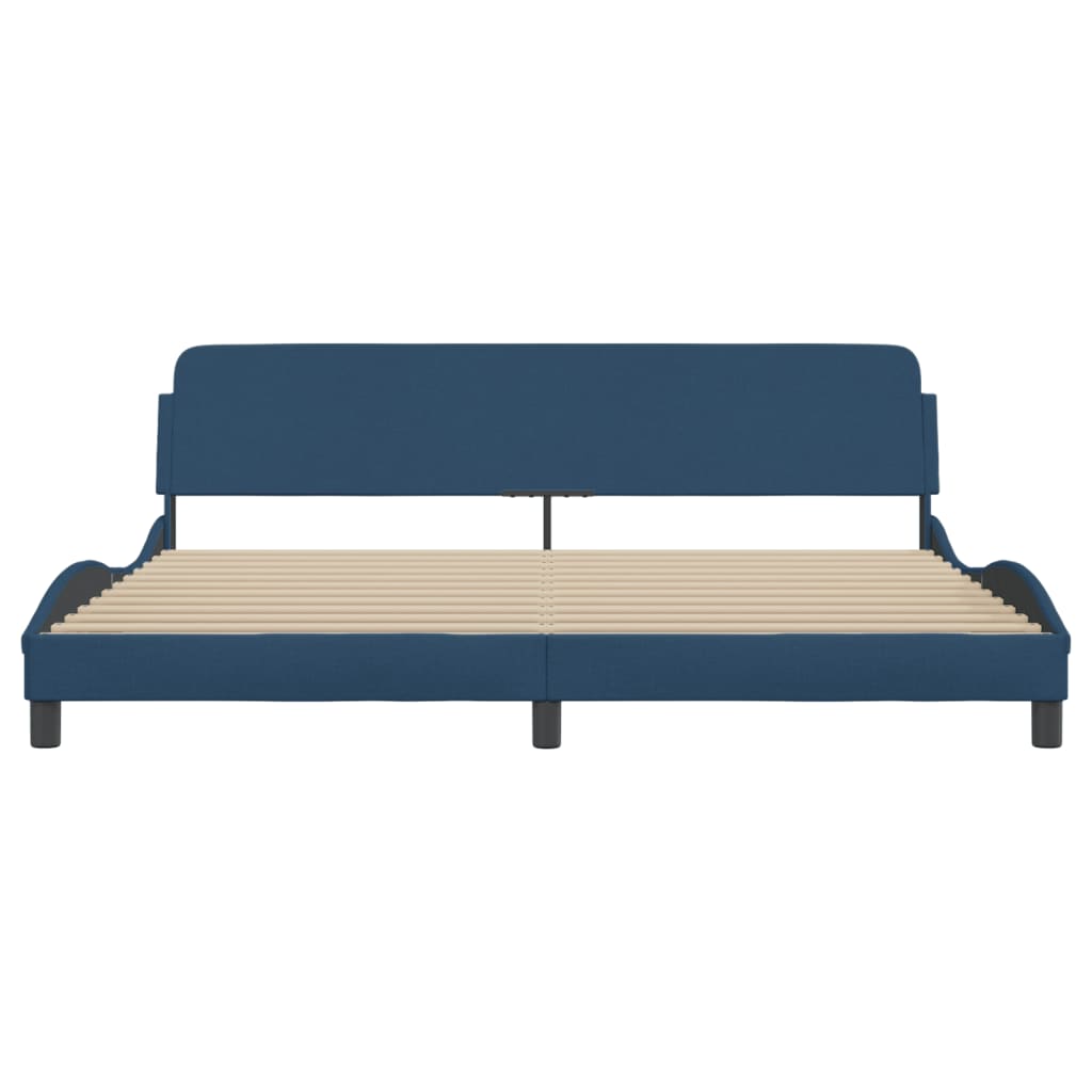 Bettgestell "Dover" Blau 200x200 cm Stoff