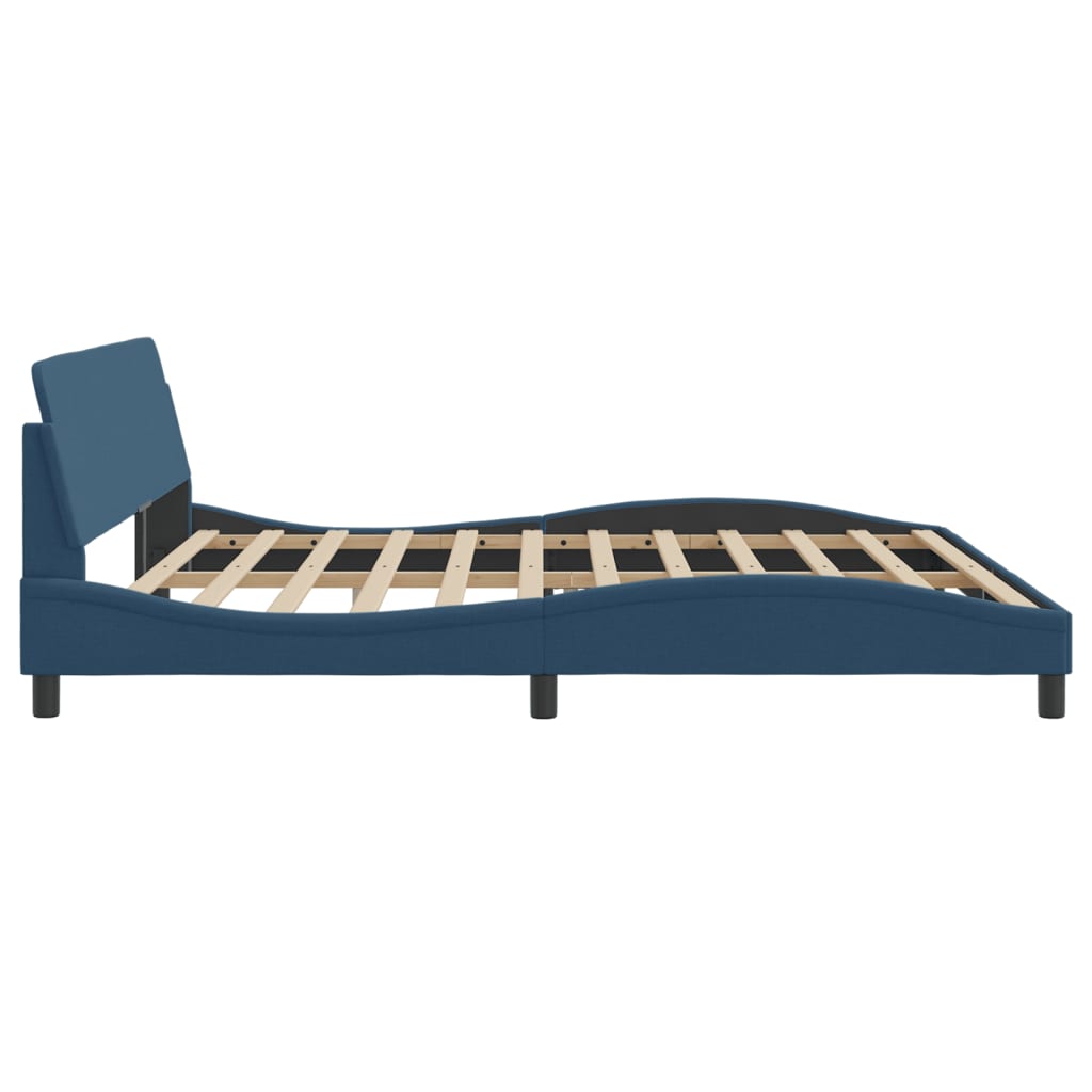 Bettgestell "Dover" Blau 200x200 cm Stoff