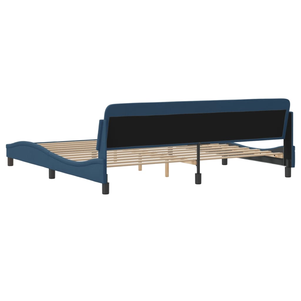 Bettgestell "Dover" Blau 200x200 cm Stoff