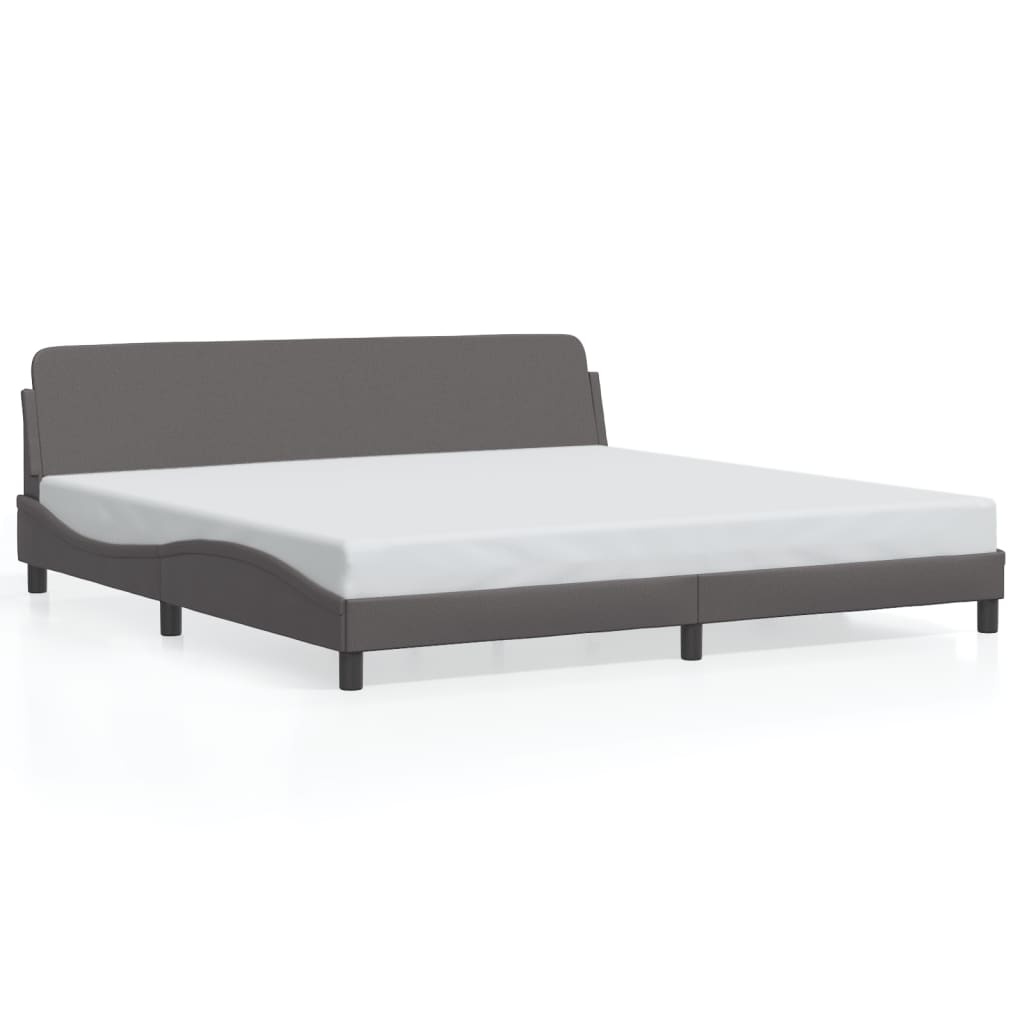 Bettgestell "Dover" Grau 200x200 cm Kunstleder
