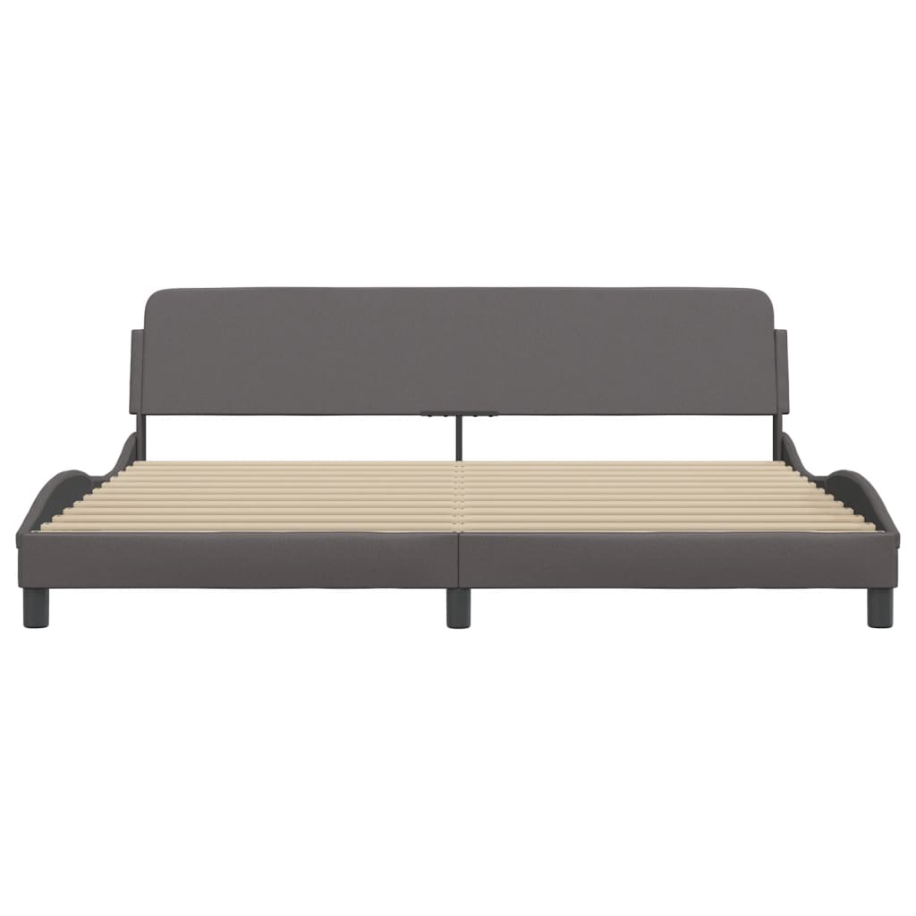 Bettgestell "Dover" Grau 200x200 cm Kunstleder