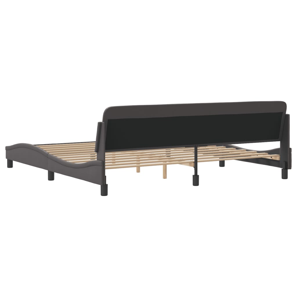 Bettgestell "Dover" Grau 200x200 cm Kunstleder