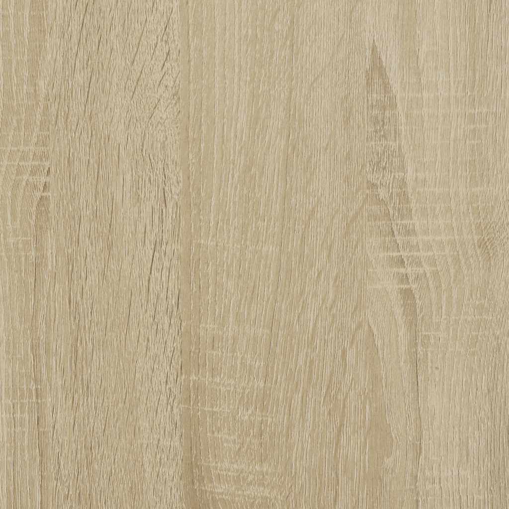 Bettgestell mit Kopfteil & LED-Leuchten Sonoma-Eiche 200x200 cm