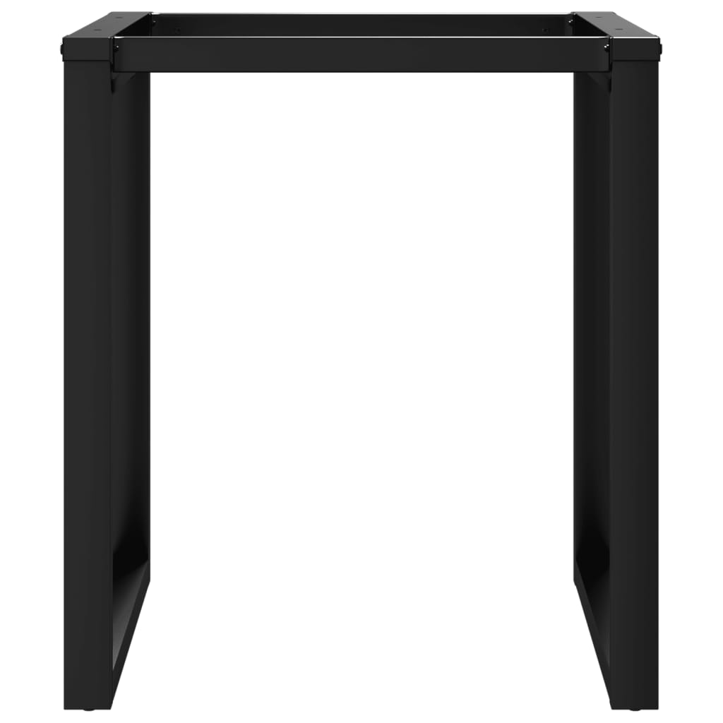 Table à manger en forme de O, structure en acier 70x70x73 cm