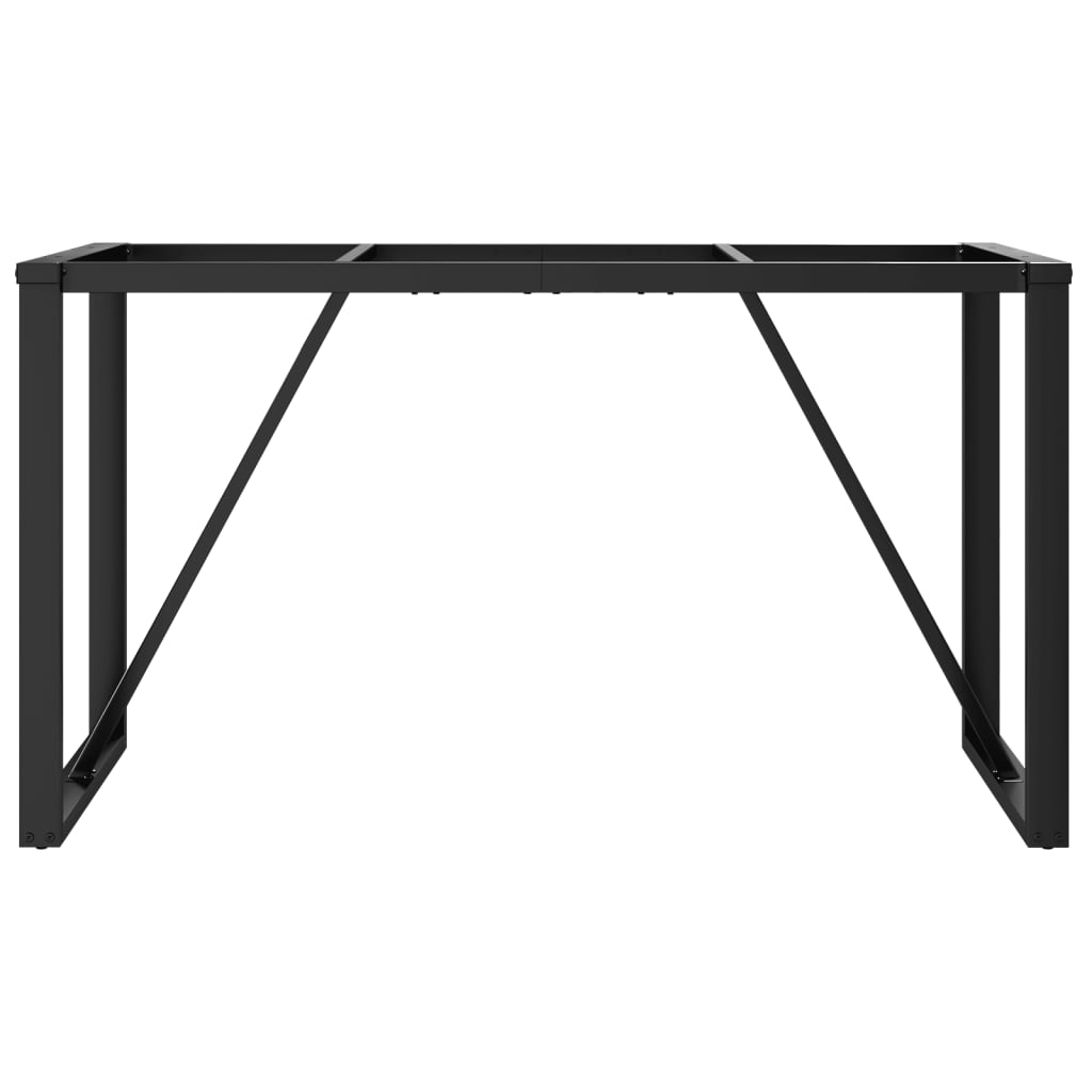 Table à manger en forme de O, structure en acier 140x60x73 cm