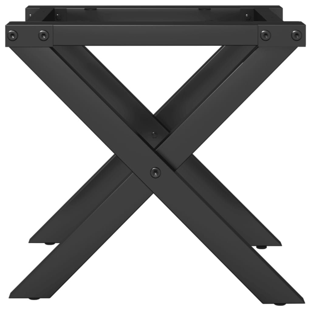 X-shaped coffee table frame 40x40x33 cm cast iron