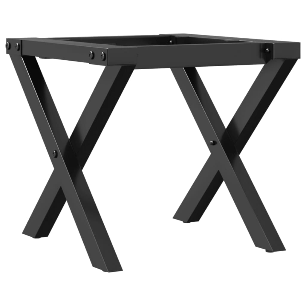 X-shaped coffee table frame 40x40x33 cm cast iron