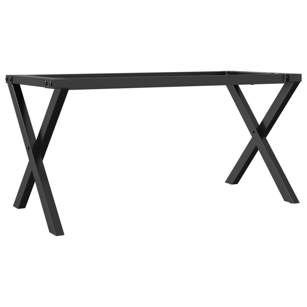 Table basse en X, structure en acier 80x40x43 cm