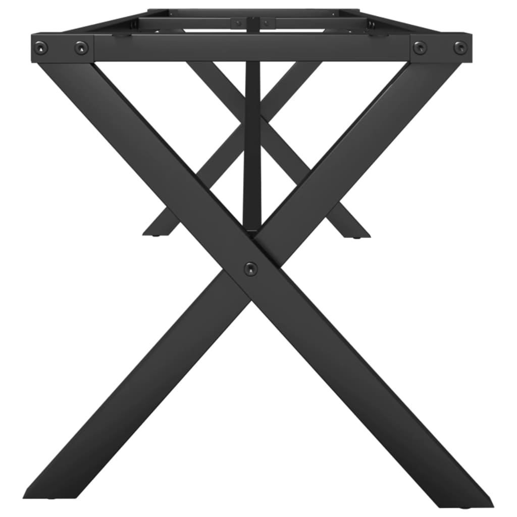 X-shaped coffee table frame 140x30x43 cm cast iron