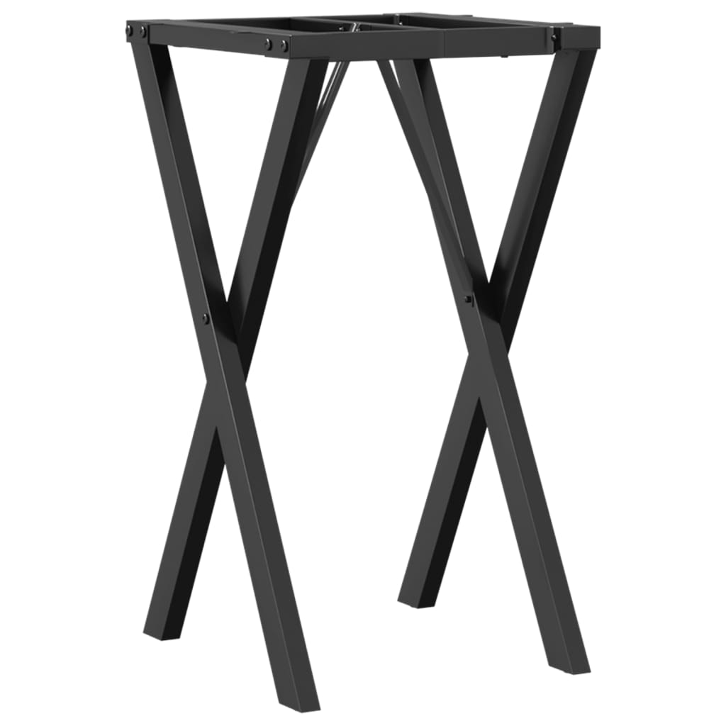 Table à manger en X, structure en acier 40x40x73 cm