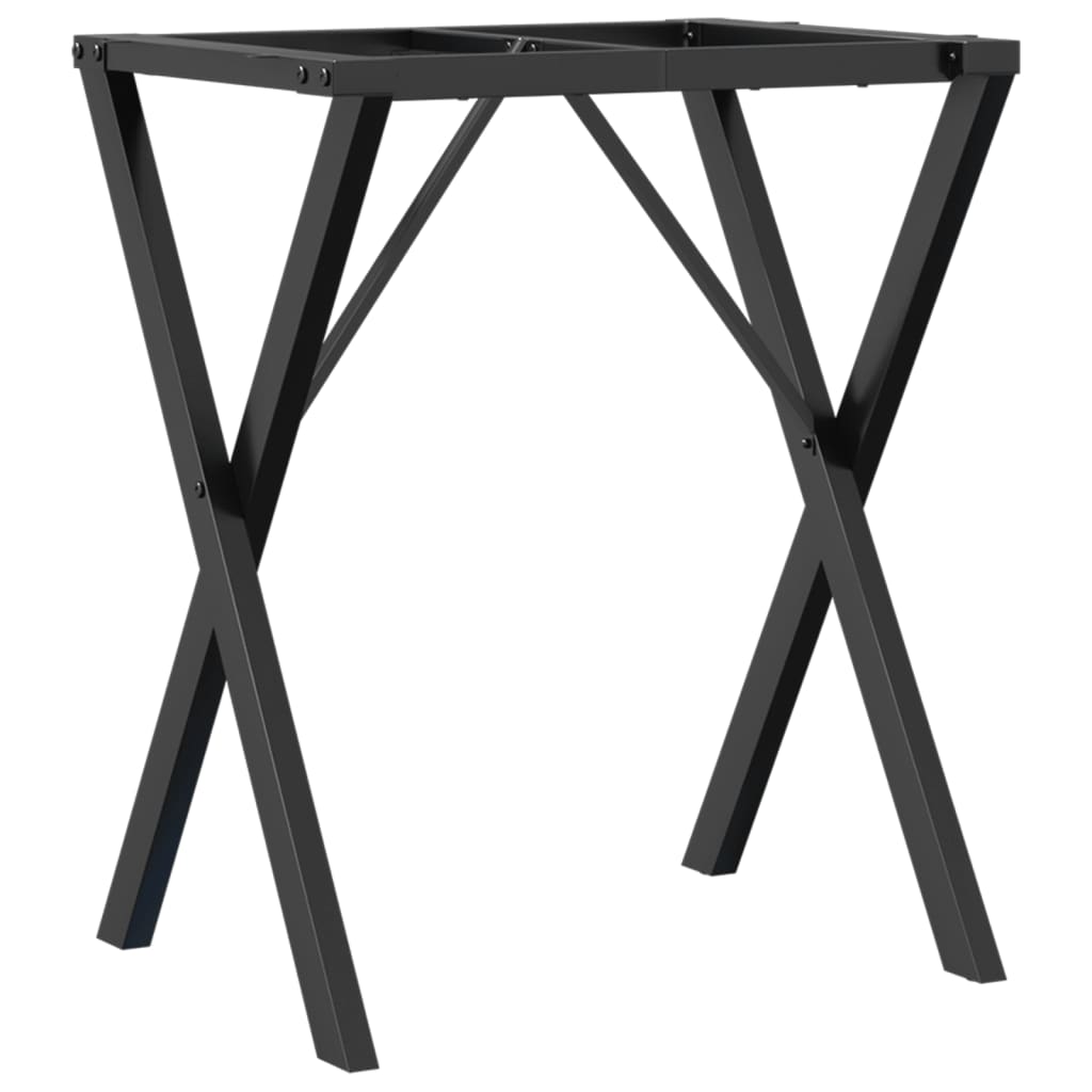 Table à manger en X, structure en acier 60x50x73 cm