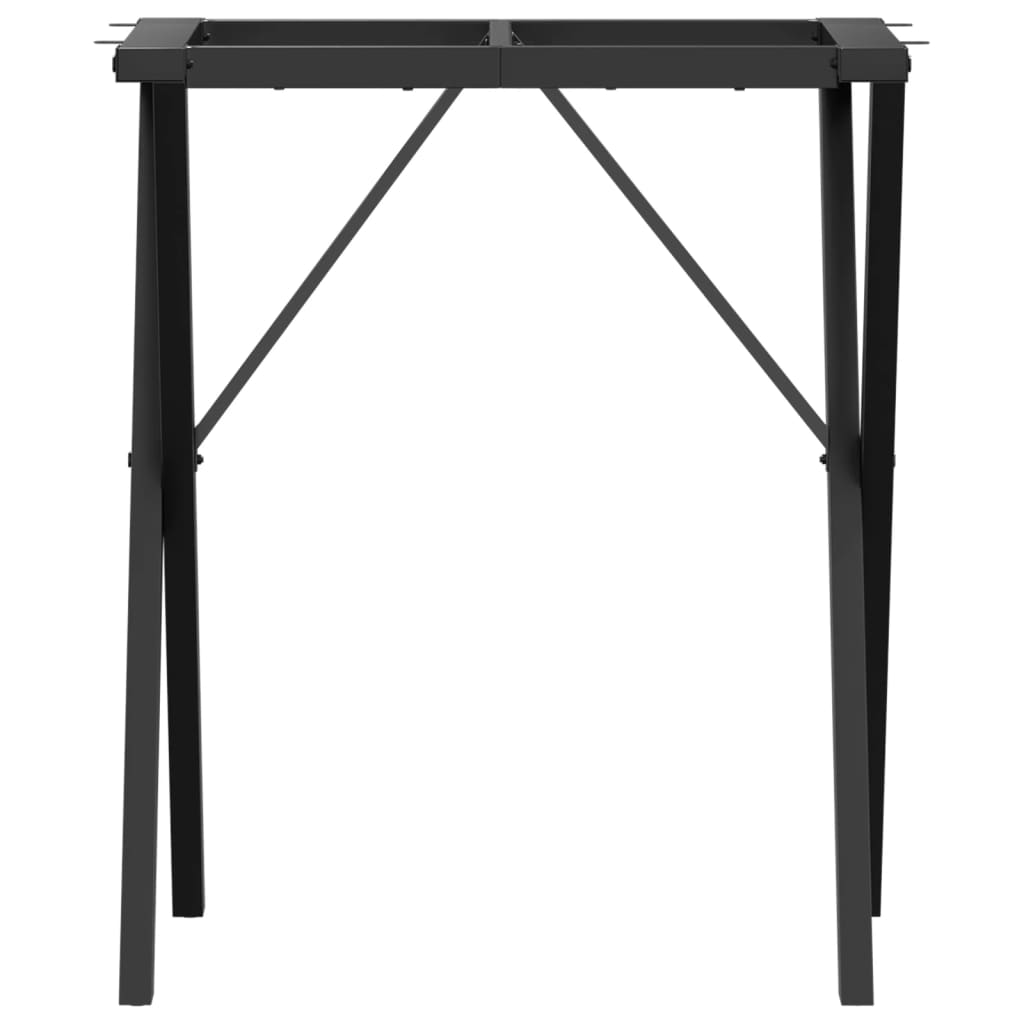 Table à manger en X, structure en acier 60x50x73 cm