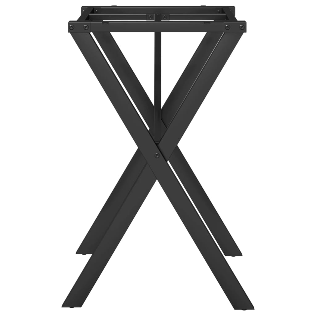 Table à manger en X, structure en acier 60x50x73 cm
