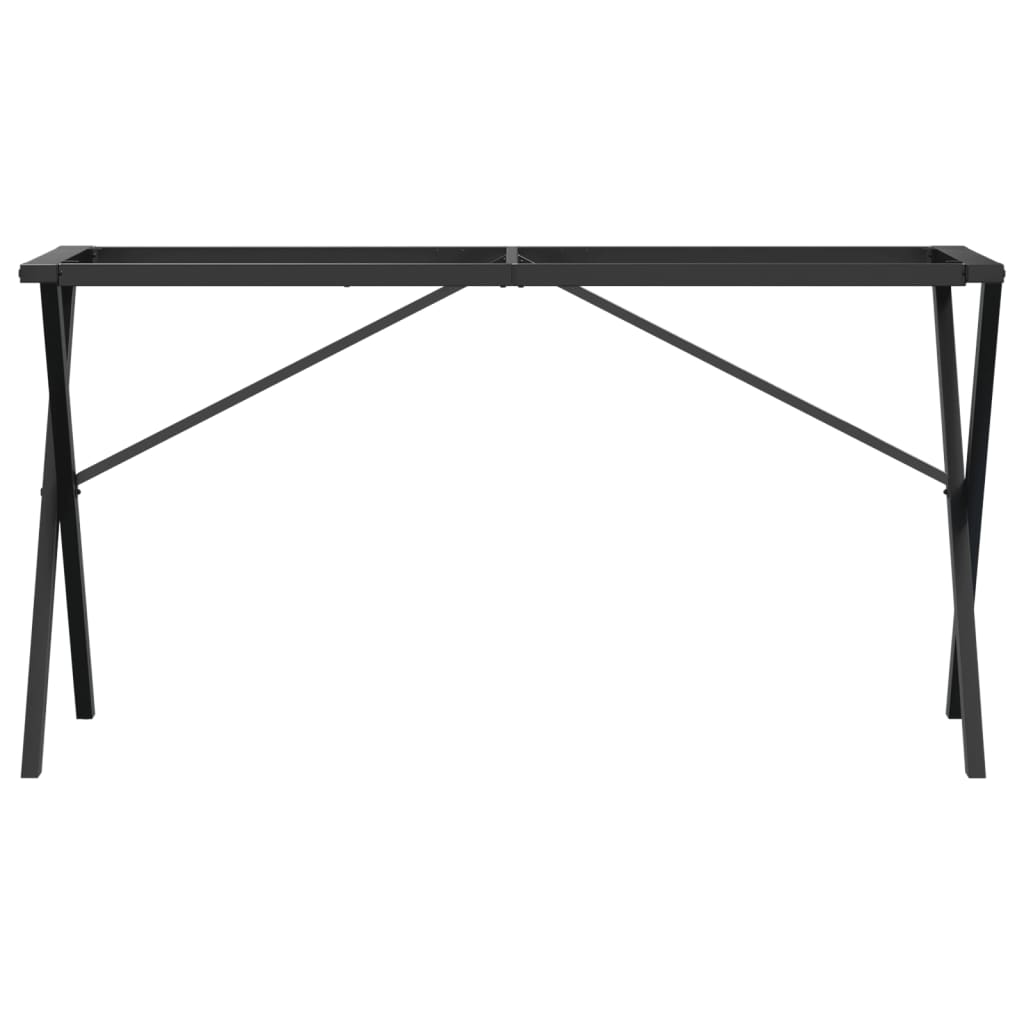 Table à manger en X avec structure en acier 120x60x73 cm