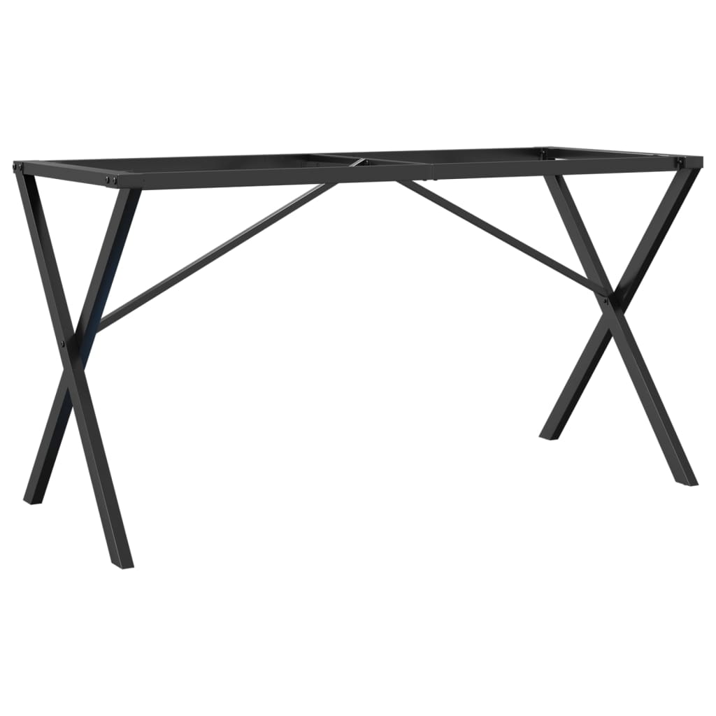 Table à manger en X avec structure en acier 120x60x73 cm