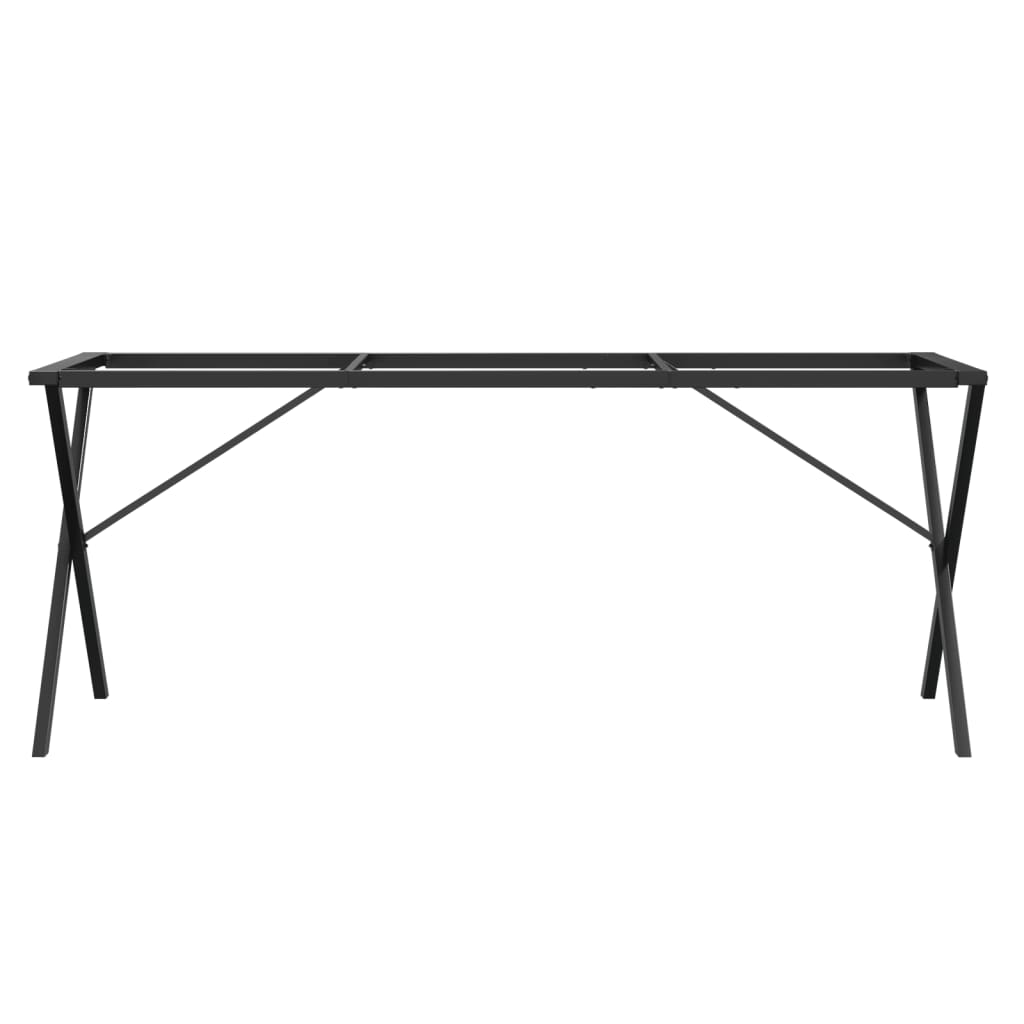 Table à manger en X avec structure en acier 160x80x73 cm