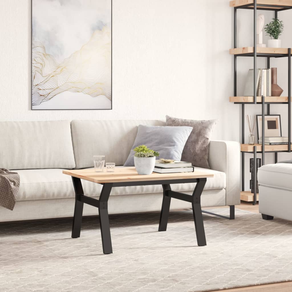 Table basse en Y avec structure en acier 70x60x43 cm