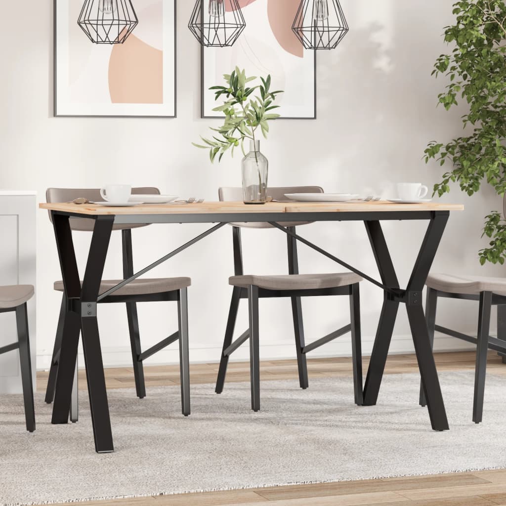 Table à manger en Y avec structure en acier 120x60x73 cm