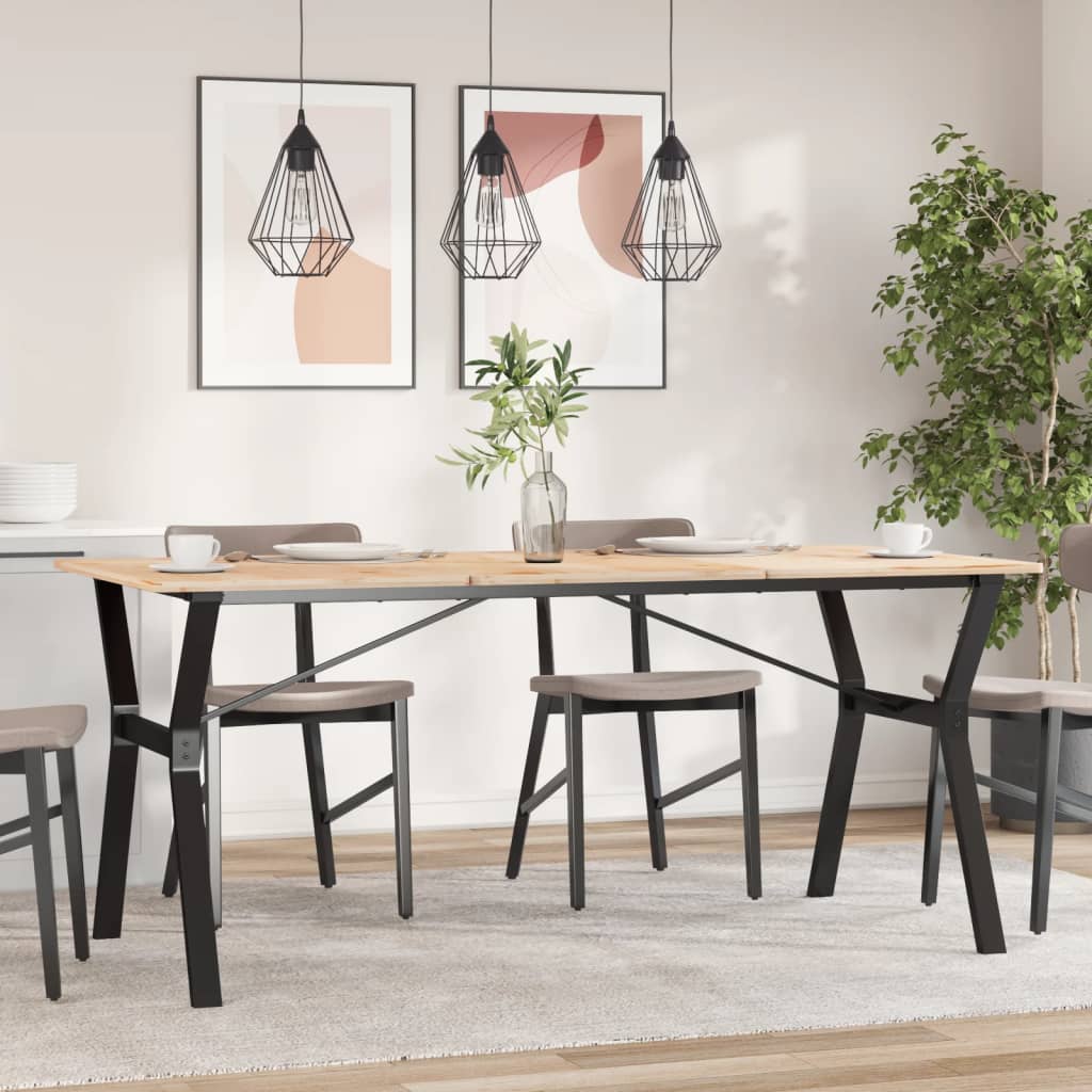 Table à manger en Y avec structure en acier 160x80x73 cm