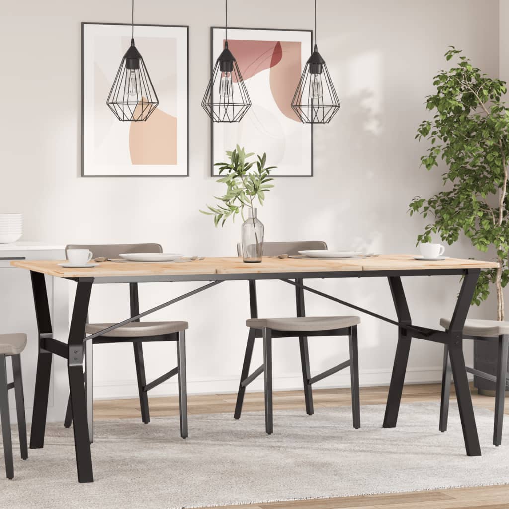 Table à manger en Y avec structure en acier 160x80x73 cm