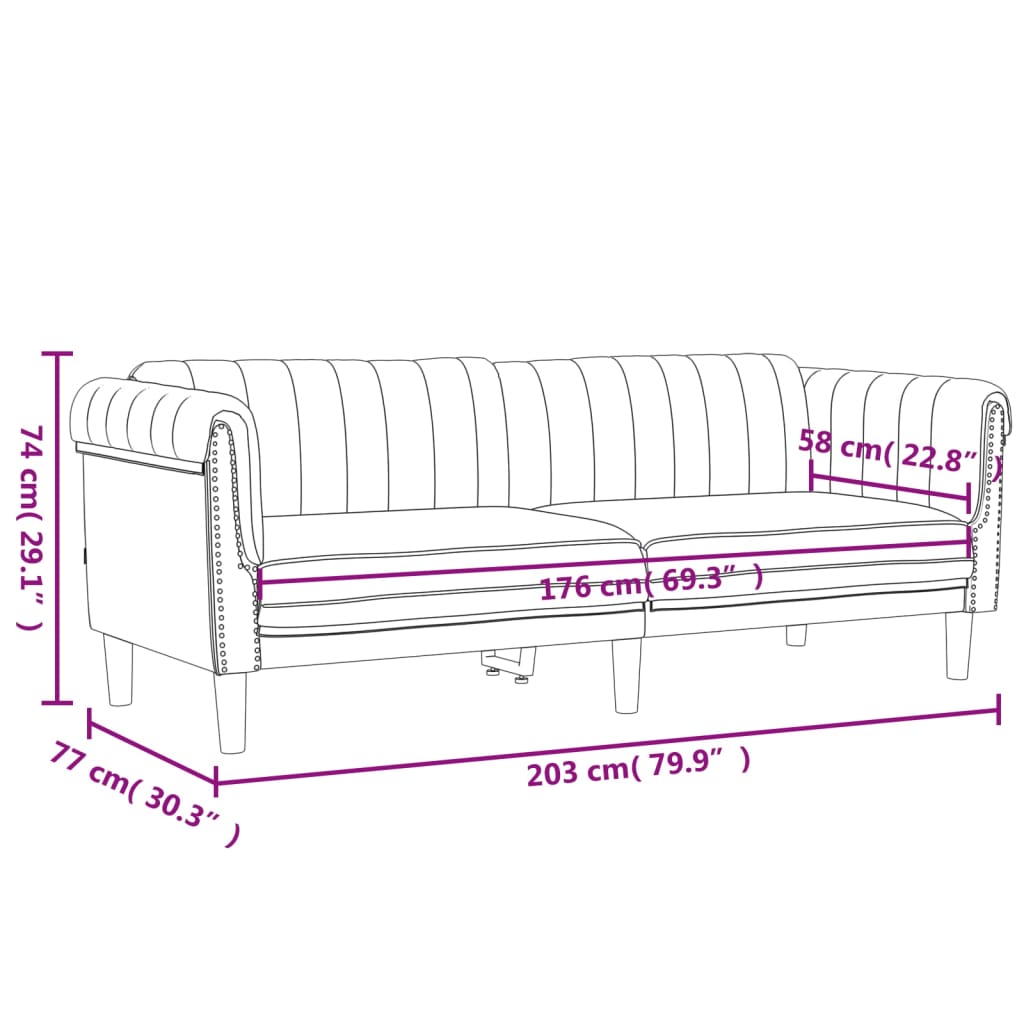 2-piece sofa set pink velvet
