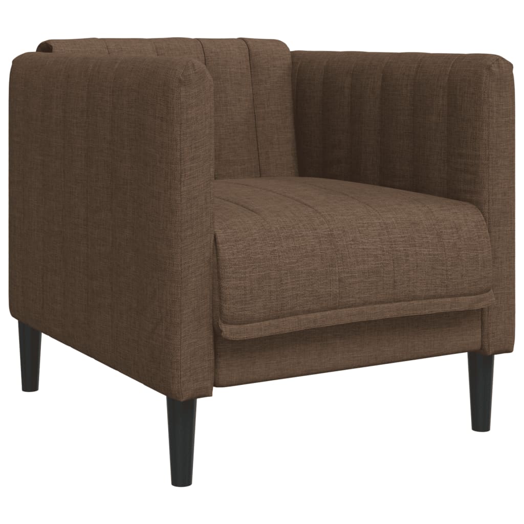 Ensemble de canapé 3 pièces en tissu marron