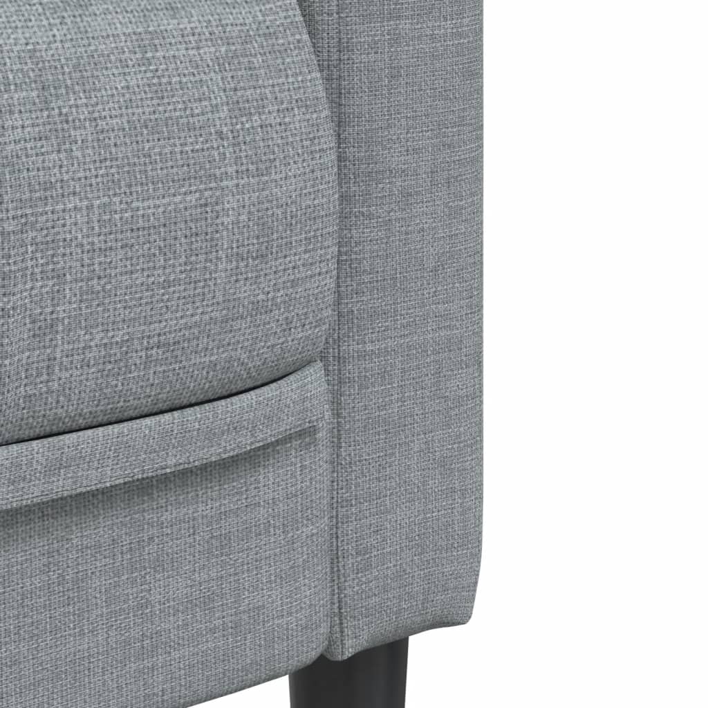 2-piece sofa set in light grey fabric
