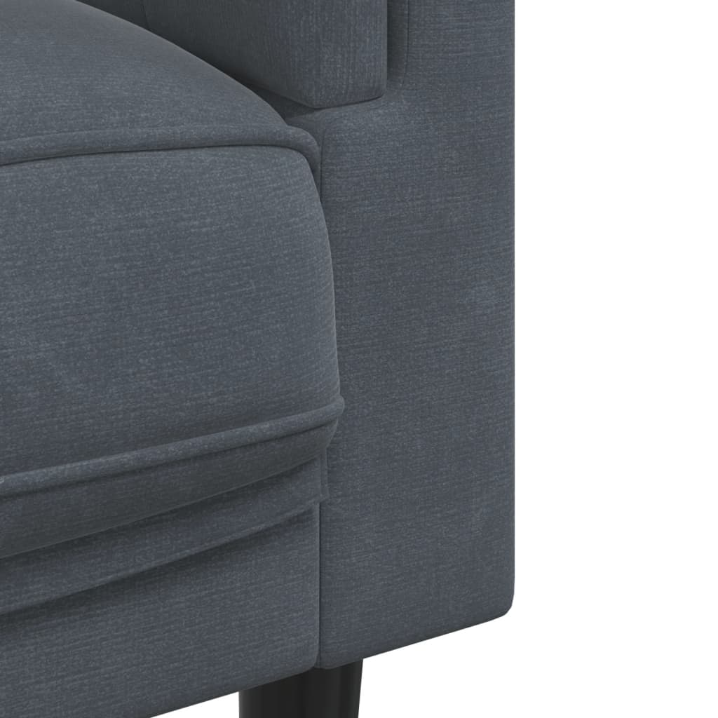 2-piece sofa set with cushions dark grey velvet