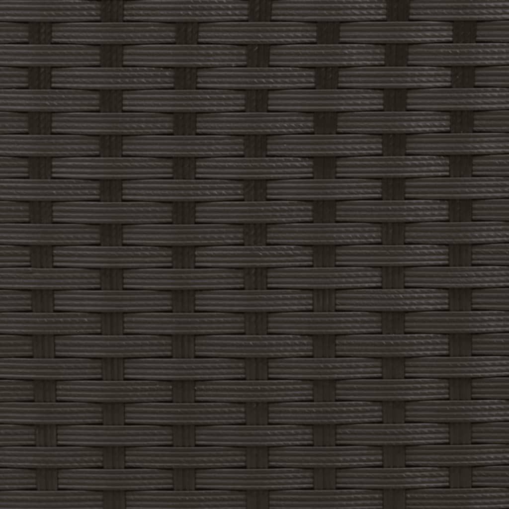 Garden Sofa 2-Seater with Roof and Stools Black Poly Rattan