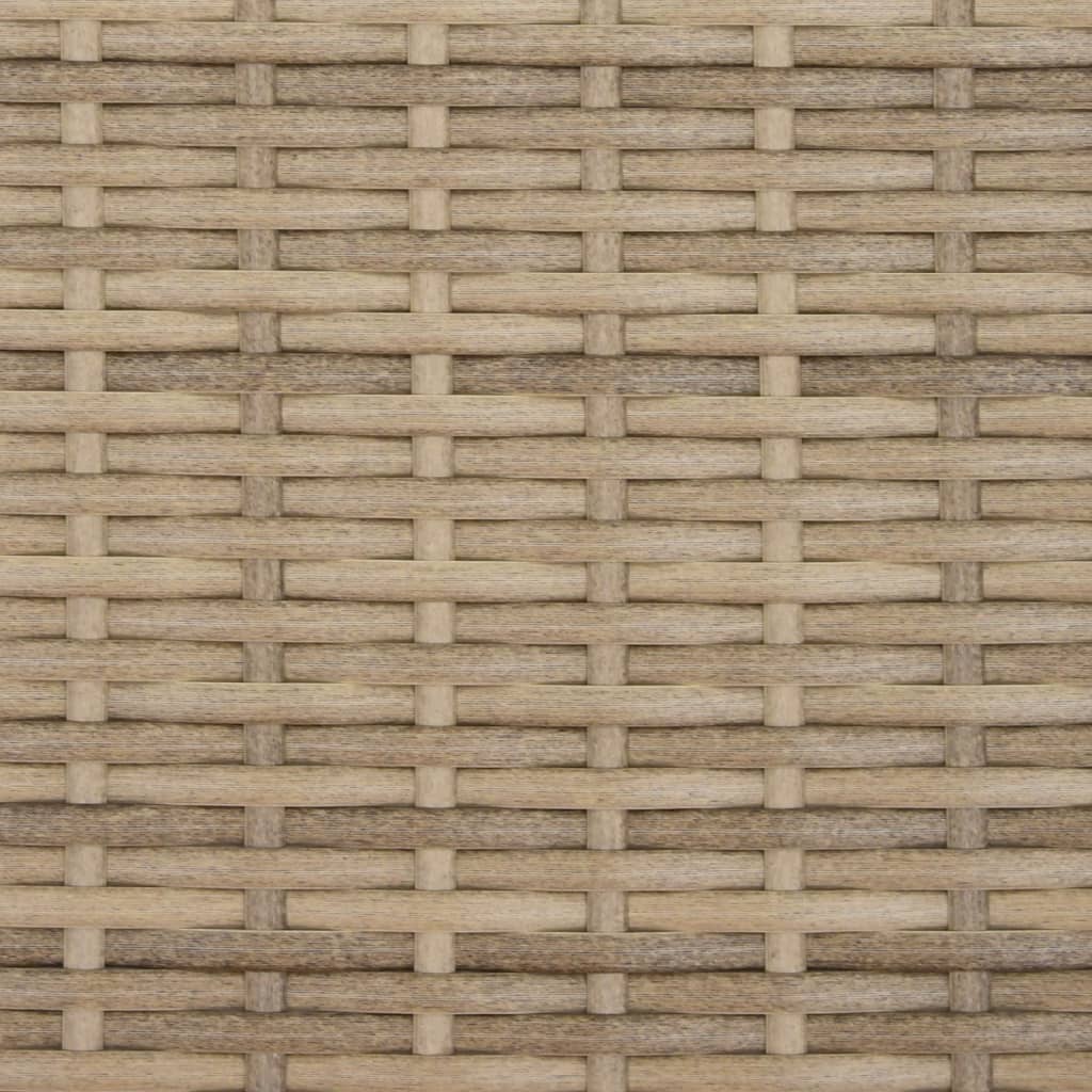Garden Sofa 2-Seater with Stools Beige Poly Rattan