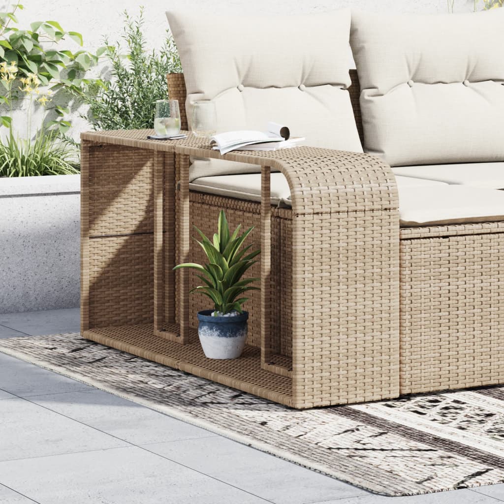 Etagères d'extérieur 2 pcs. Polyrotin beige
