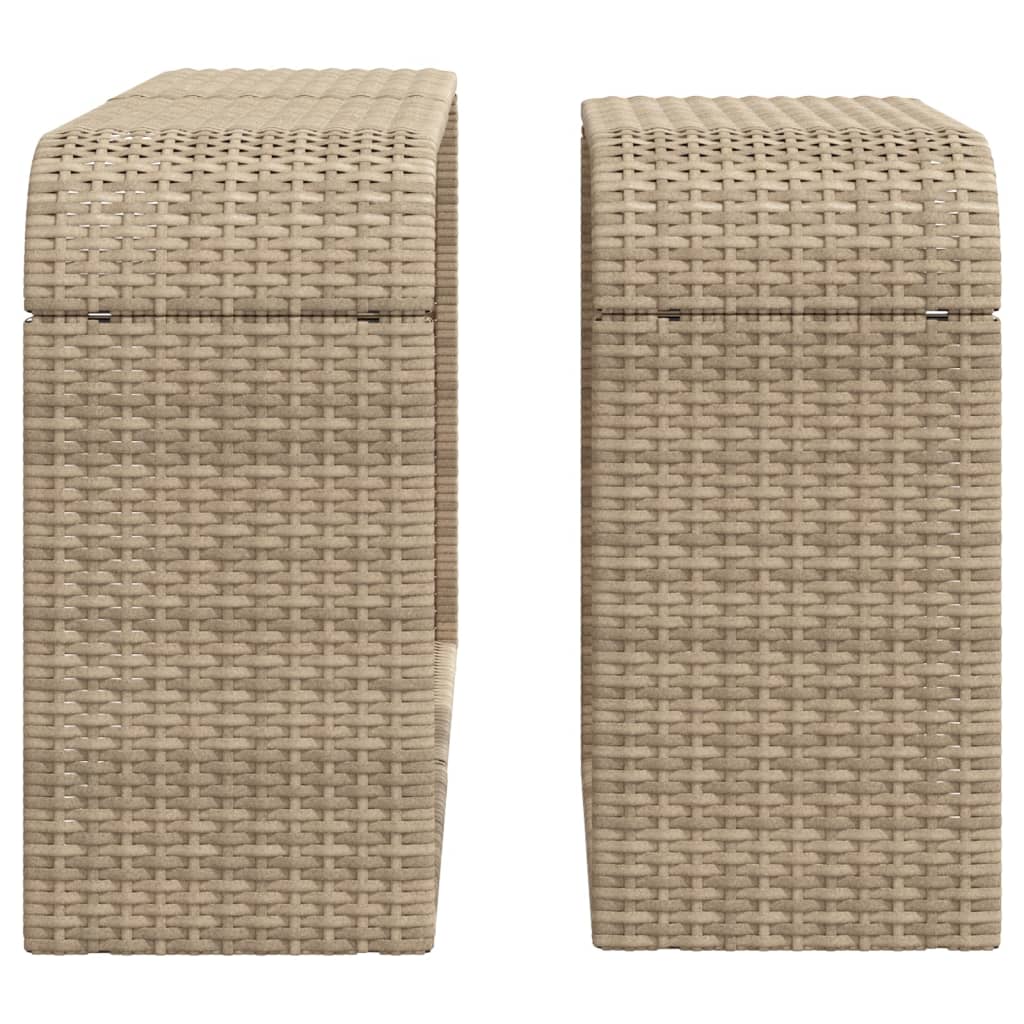 Etagères d'extérieur 2 pcs. Polyrotin beige