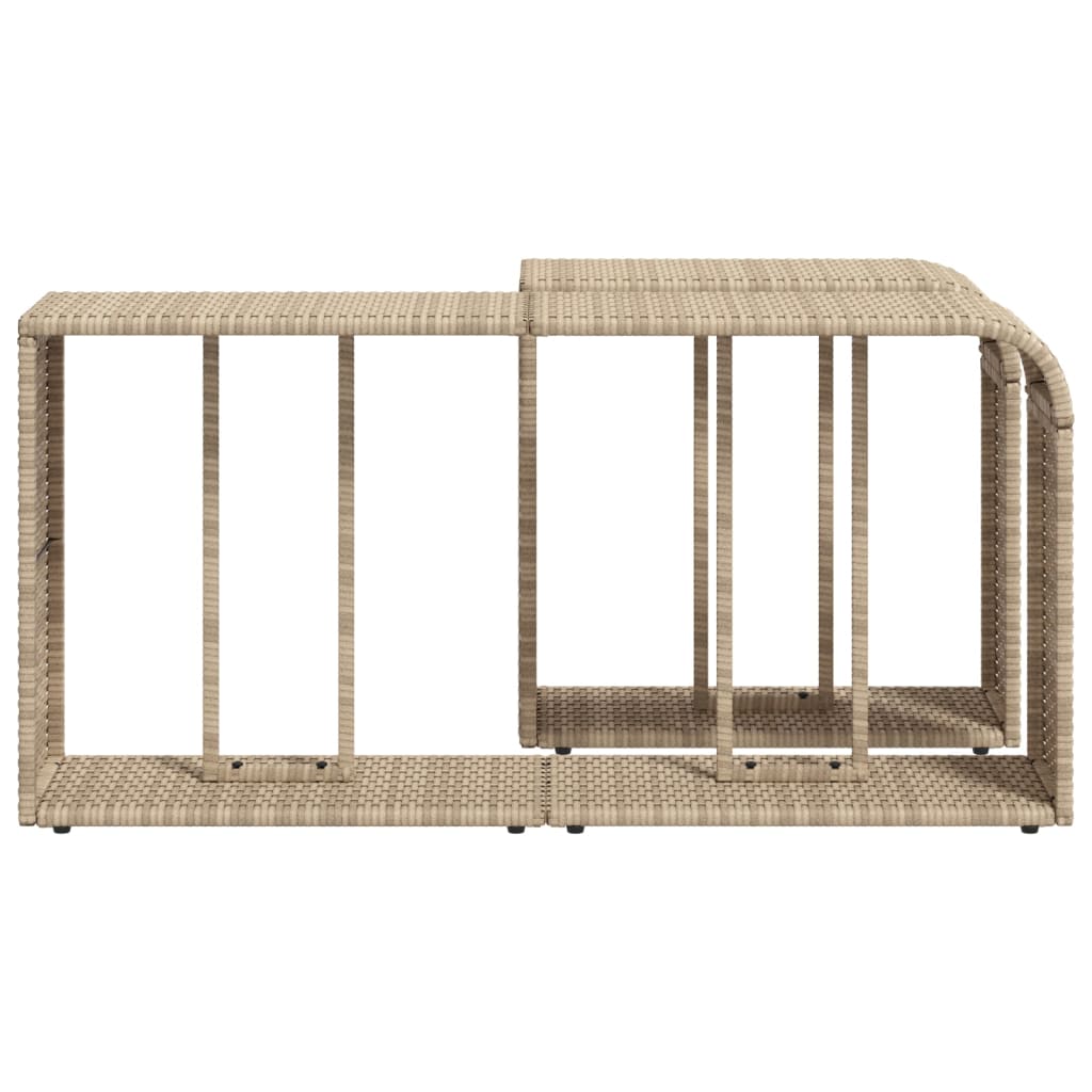 Etagères d'extérieur 2 pcs. Polyrotin beige
