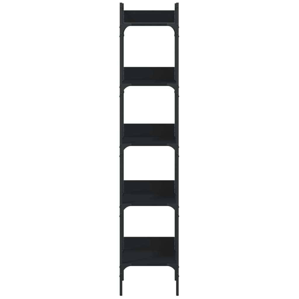Bibliothèque 5 étagères noir 35x30x174 cm matériau bois