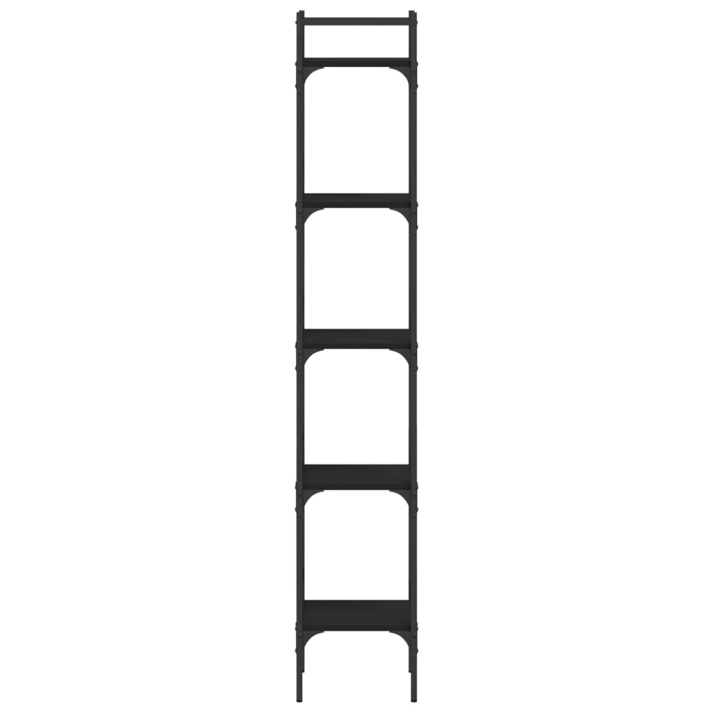 Bibliothèque 5 étagères noir 35x30x174 cm matériau bois