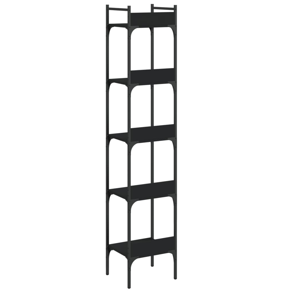 Bibliothèque 5 étagères noir 35x30x174 cm matériau bois