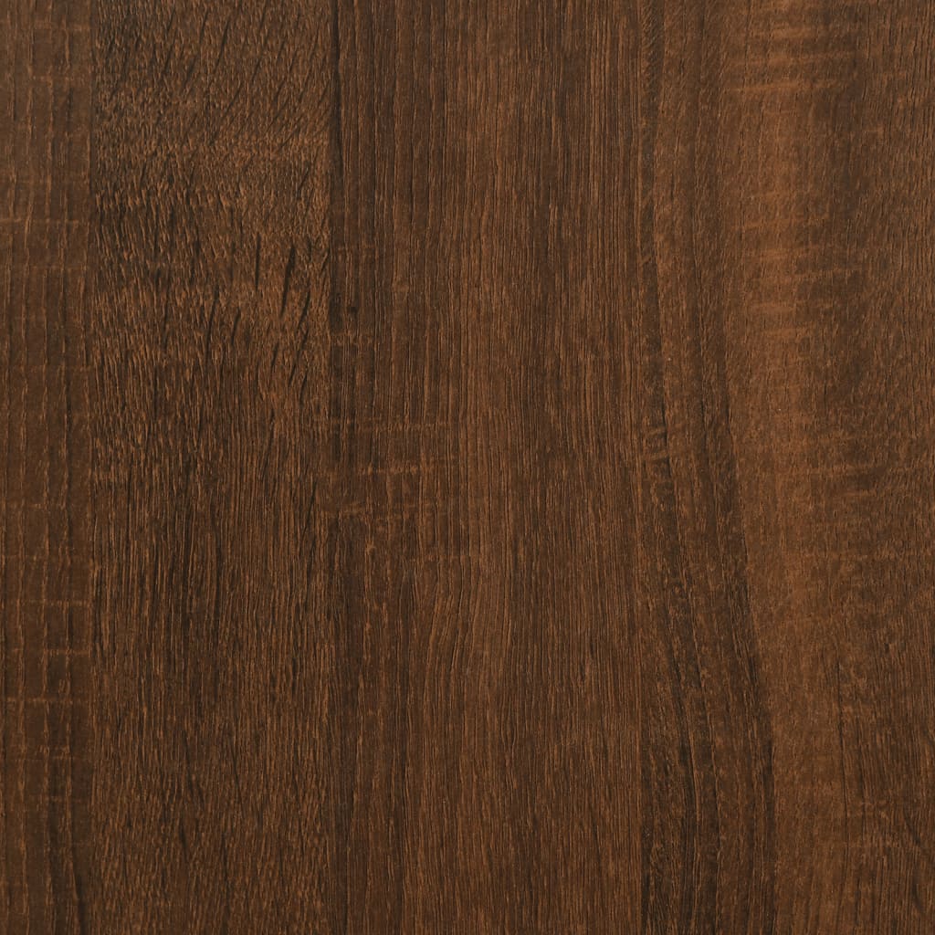 Baker's shelf with hooks 4 shelves brown oak look wood material