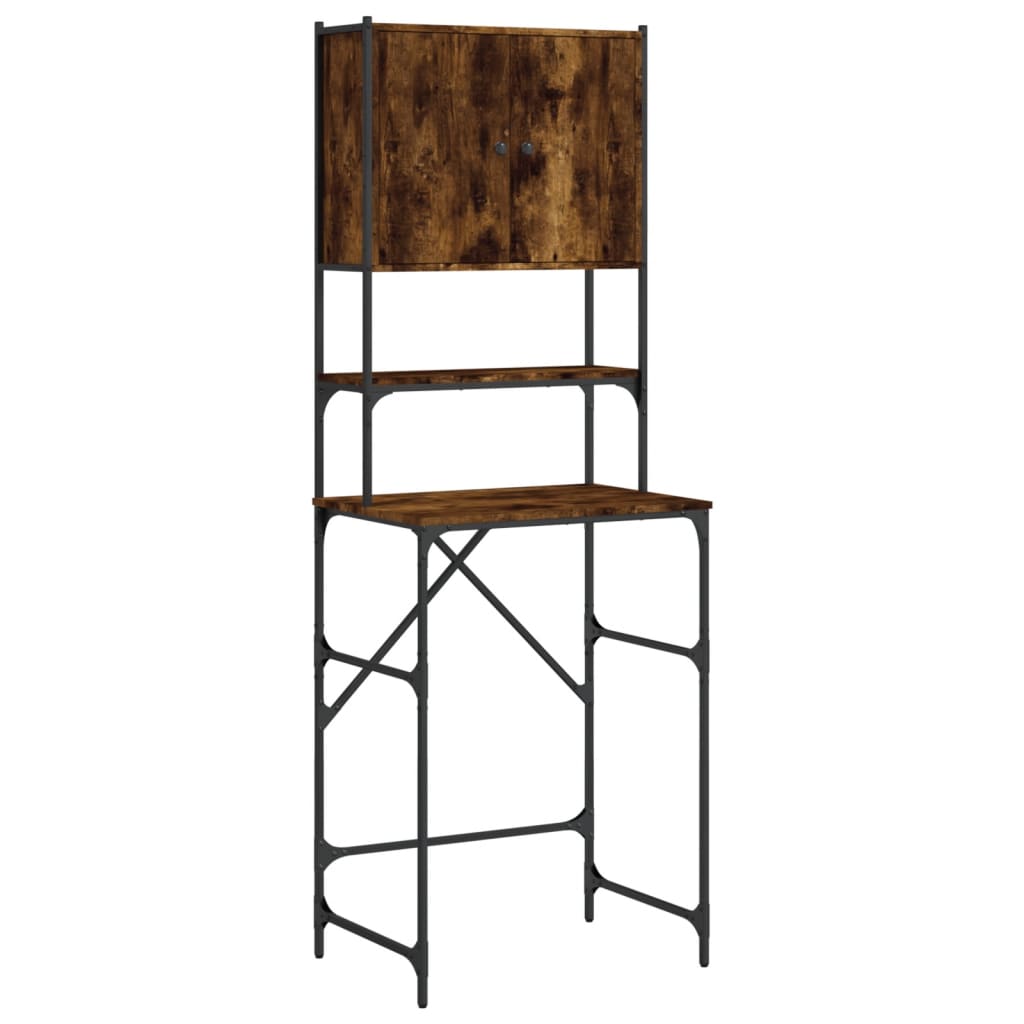Washing machine cabinet smoked oak 68x48.5x194 cm