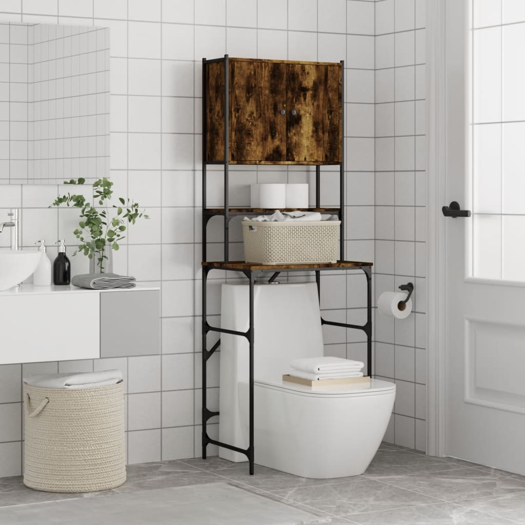 Washing machine cabinet smoked oak 68x48.5x194 cm