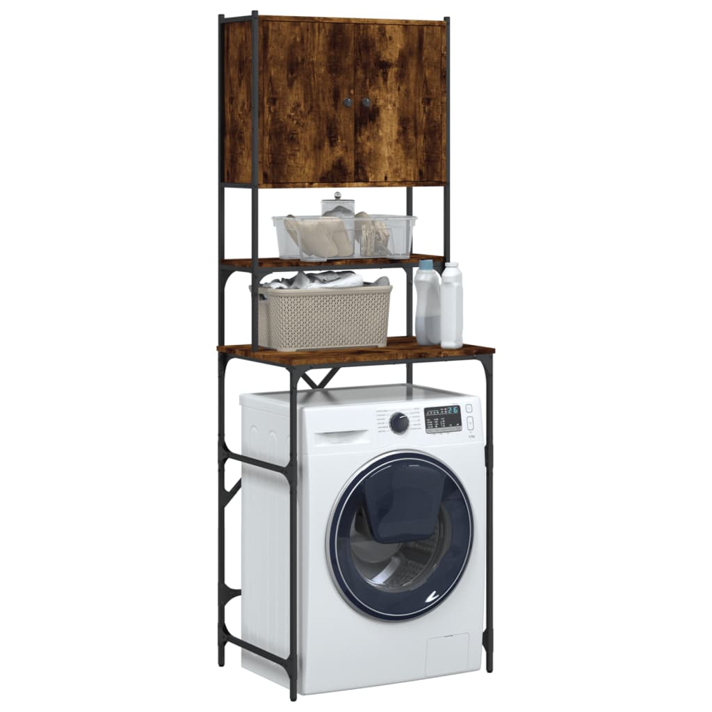 Washing machine cabinet smoked oak 68x48.5x194 cm
