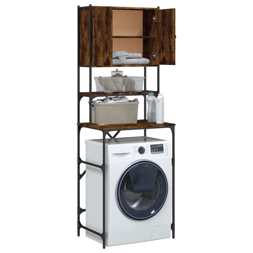 Washing machine cabinet smoked oak 68x48.5x194 cm